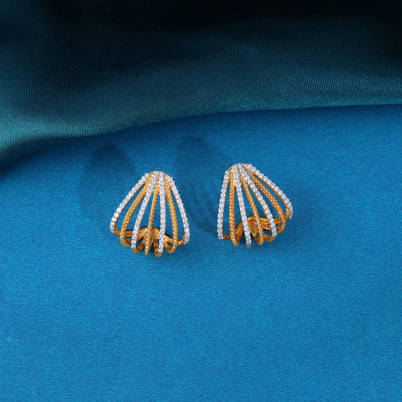 Eternal Shell Golden Eternal Shell-Inspired Statement Earrings – Jewel Zone